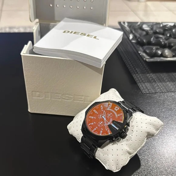 Diesel Black and Orange Watch - Picture 1 of 5